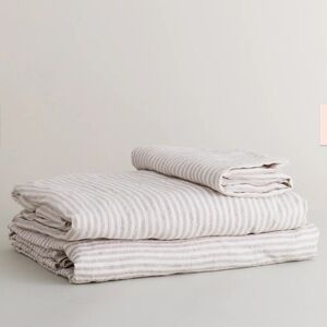 SHEET SET · FLAX STRIPE · SINGLE|DOUBLE